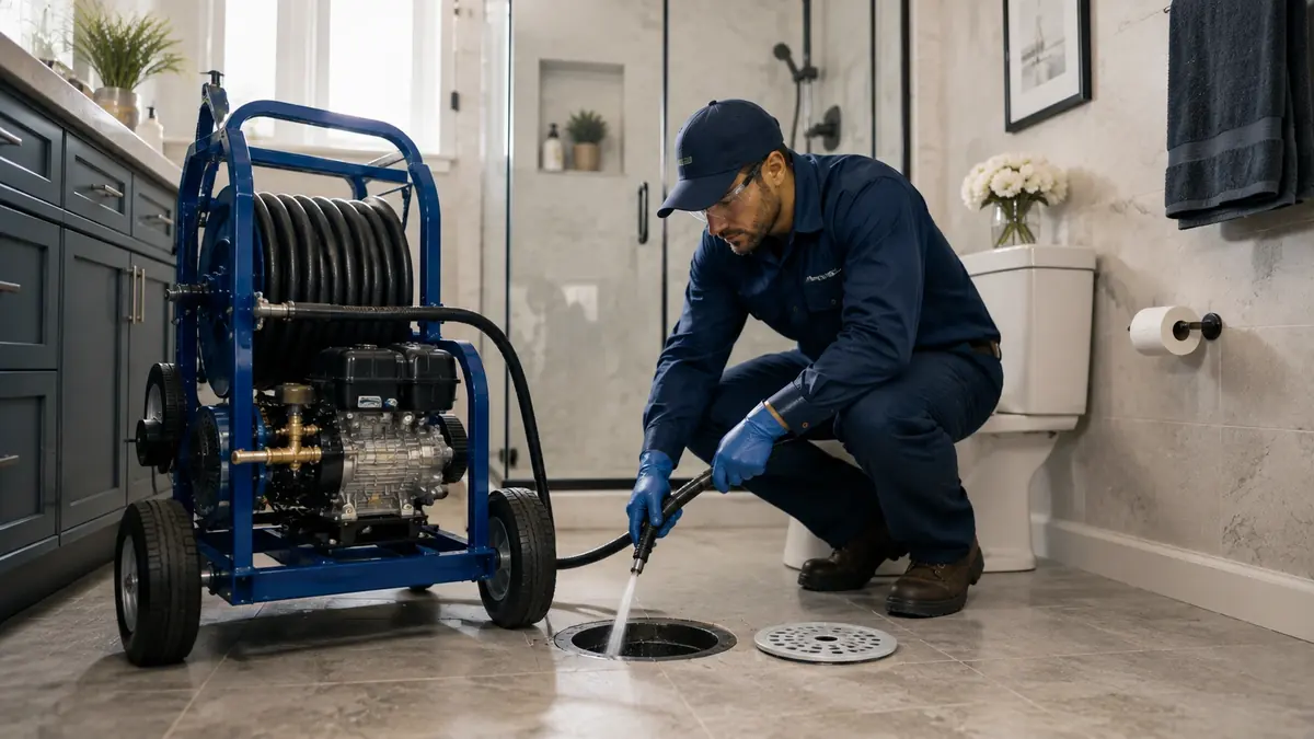Bathroom Drain Hydro Jetting in Sherman Oaks