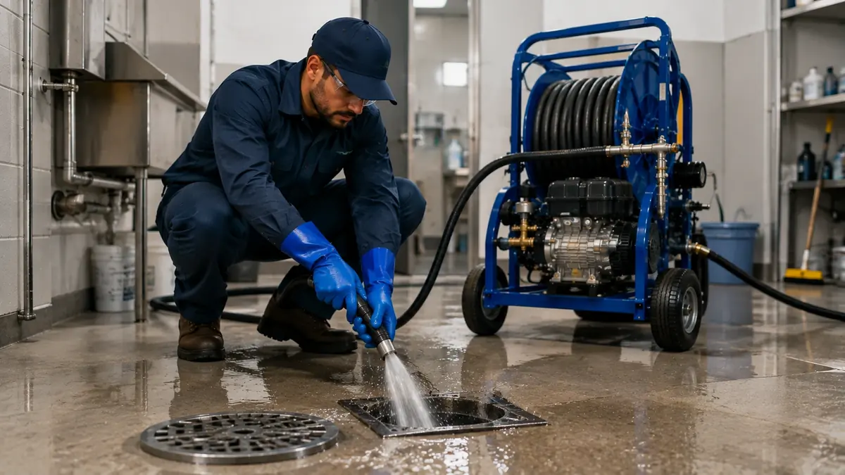 Floor Drain Hydro Jet Cleaning in Sherman Oaks