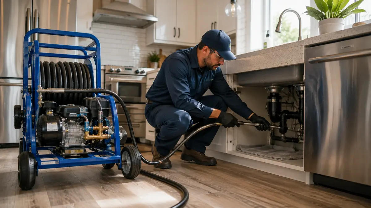Kitchen Drain Hydro Jetting in Sherman Oaks