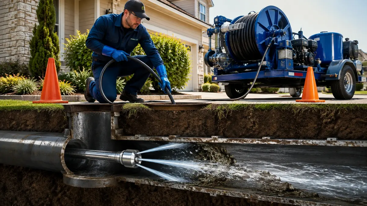 Main Sewer Line Hydro Jet Cleaning in Sherman Oaks